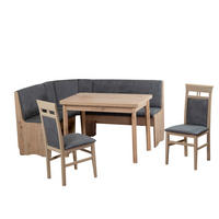 ECKBANKGRUPPE Mikrofaser Eiche Artisan, Grau  - Eiche Artisan/Grau, KONVENTIONELL, Holz/Textil (125/89/165cm) - MID.YOU