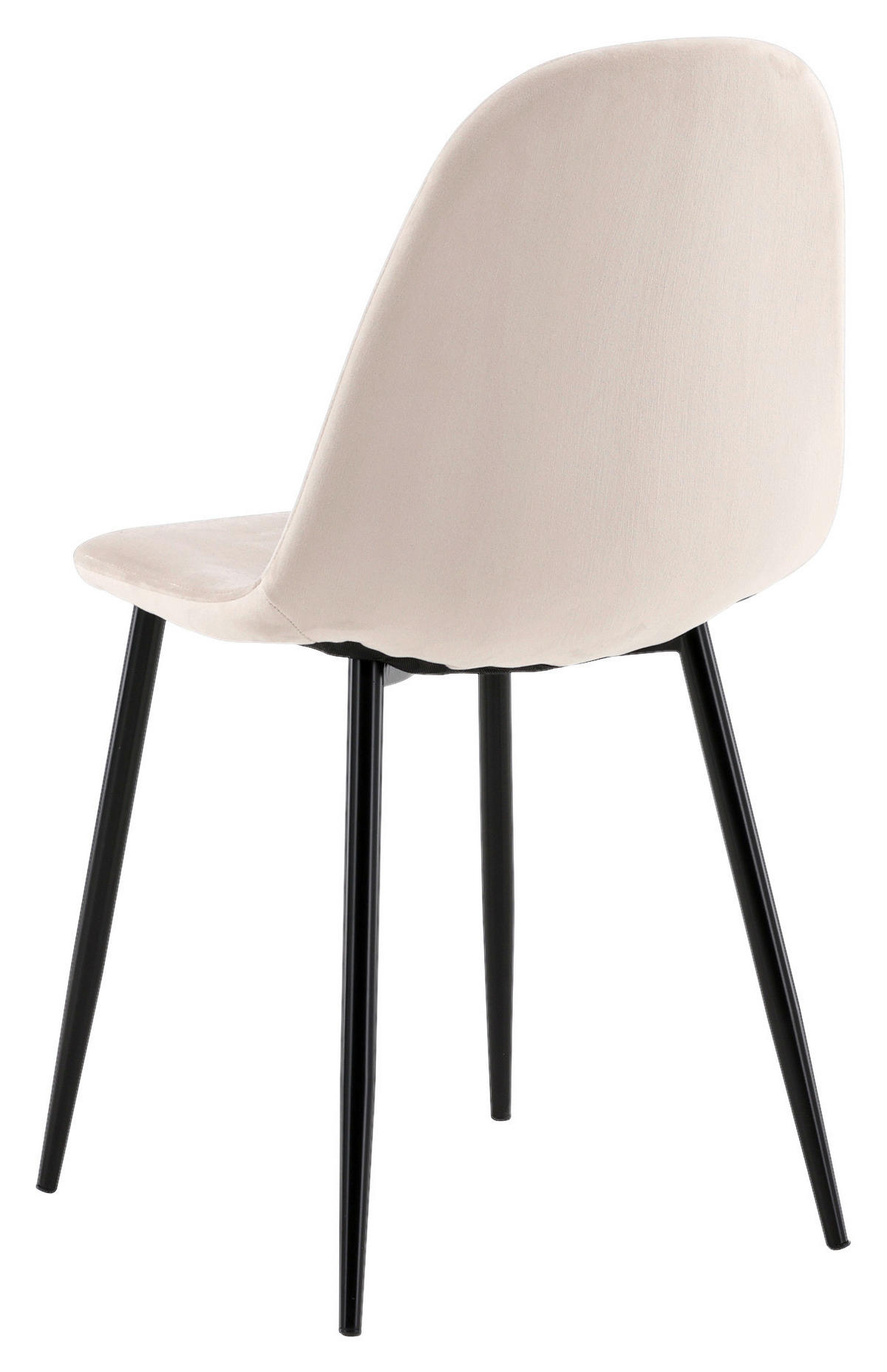 STUHL-SET 2 Stück  in Stahl Samt  - Beige/Schwarz, Design, Textil/Metall (44/88/53cm) - Livetastic