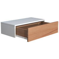 SÄNGBORD i vit, ekfärgad  - vit/ekfärgad, Modern, trämaterial (60/15/30cm) - MID.YOU