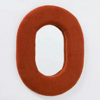 WANDSPIEGEL 60/76/4 cm    in oval  - Rotbraun, Basics, Glas/Holzwerkstoff (60/76/4cm) - Boltze Home