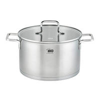 HRNEC NA MASO, nerezová ocel, 24 cm  - barvy stříbra/průhledné, Basics, kov/sklo (24cm) - ELO