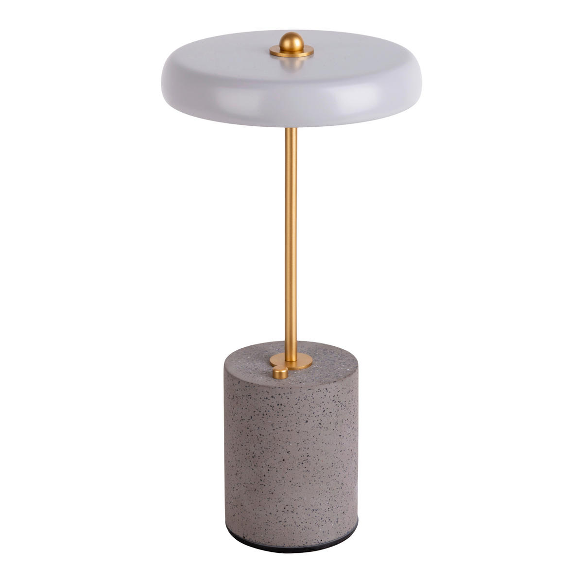 AKKU-TISCHLEUCHTE Seta 15/30 cm  - Goldfarben/Grau, Design, Metall (15/30cm) - Näve