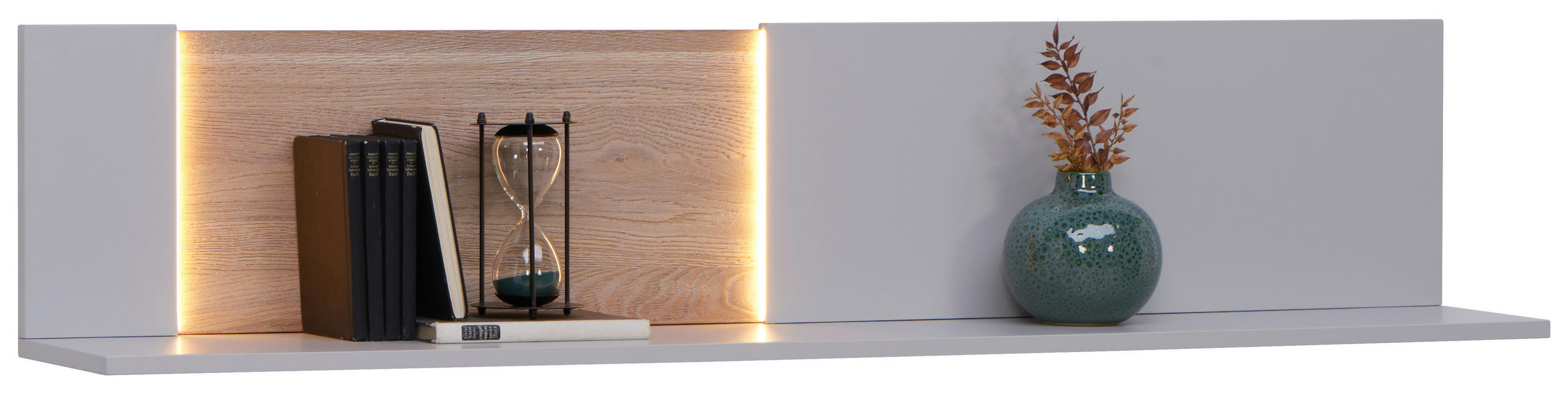 WANDBOARD furniert Eichefarben, Hellgrau  - Eichefarben/Hellgrau, Design, Holzwerkstoff (150/30,4/24cm) - Dieter Knoll