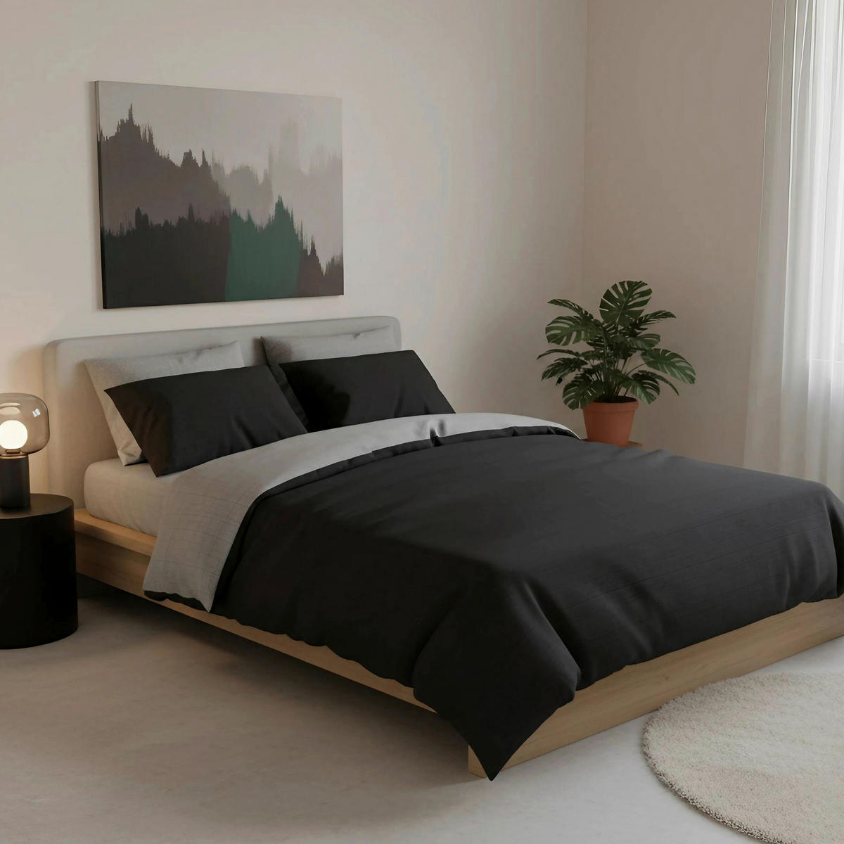 BETTWÄSCHE 135/200 cm  - Grau, Basics, Textil (135/200cm)