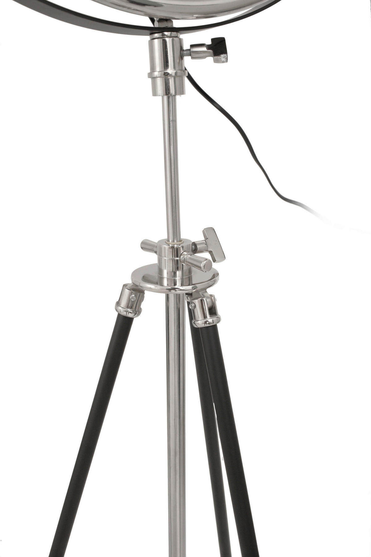 STEHLEUCHTE  57/157/53 cm   - Silberfarben/Schwarz, Trend, Kunststoff/Textil (57/157/53cm) - Kayoom