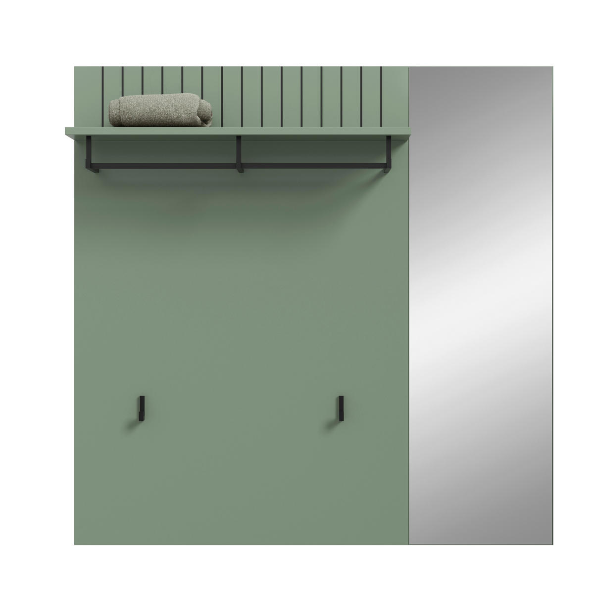 GARDEROBENPANEEL  in 106/106/27 cm  - Graugrün, Design, Holzwerkstoff (106/106/27cm) - MID.YOU
