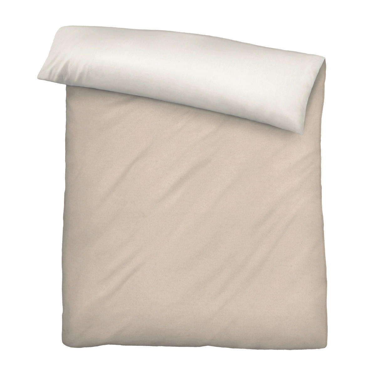 BETTWÄSCHE Flanell 155/220 cm  - Beige/Grauweiß, Basics, Textil (155/220cm) - Novel
