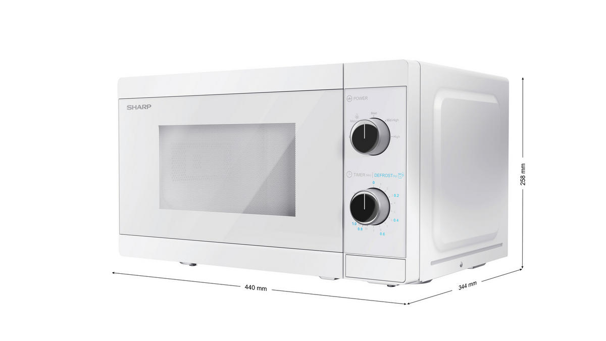MIKROWELLE YC-MS01E-C  - Weiß, Basics, Glas/Kunststoff (44/25.8/34,4cm) - Sharp