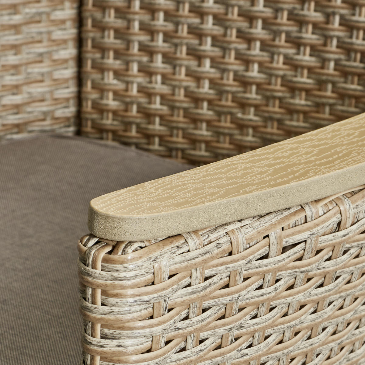 GARTENTISCHGRUPPE beschichtet Stahl  - Braun, MODERN, Kunststoff/Textil - Ambia Garden