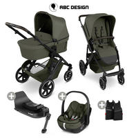 KINDERWAGENSET Salsa Core All in One  - Dunkelgrün/Schwarz, Basics, Textil/Metall (63/123/97cm) - ABC Design