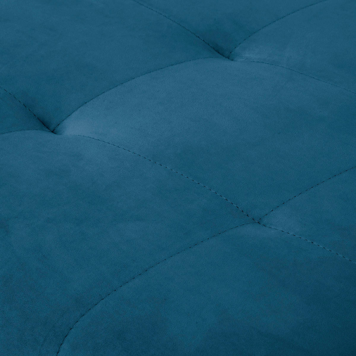 ECKSOFA inkl. Hocker Ariella Blau Samt Rückenkissen, Hocker  - Blau/Naturfarben, Design, Holz/Textil (231/161cm) - Livetastic