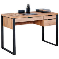 SCHREIBTISCH 120/55/76 cm Eichefarben  - Eichefarben/Anthrazit, MODERN, Holzwerkstoff/Metall (120/55/76cm) - Novel
