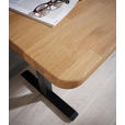 SCHREIBTISCH 140/70/76-119 cm Eichefarben elektrisch höhenverstellbar  - Eichefarben/Schwarz, MODERN, Holz/Metall (140/70/76-119cm) - Linea Natura