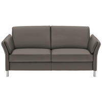 2,5-SITZER in Echtleder Graubraun  - Graubraun/Alufarben, Design, Leder/Metall (164/82/99cm) - Dieter Knoll