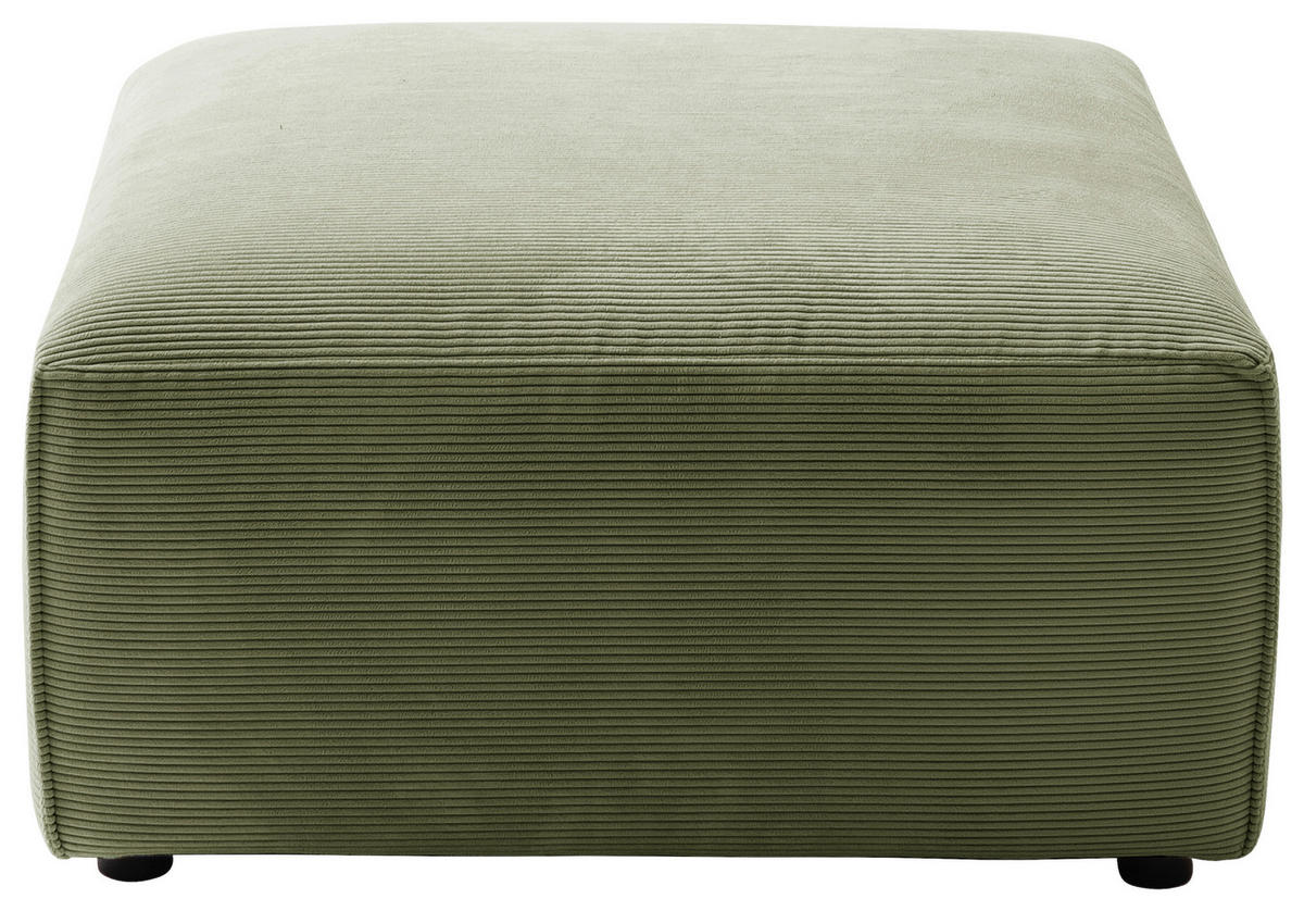 HOCKER Cord Hellgrün  - Schwarz/Hellgrün, Design, Kunststoff/Textil (80/71/80cm) - Pure Home Lifestyle