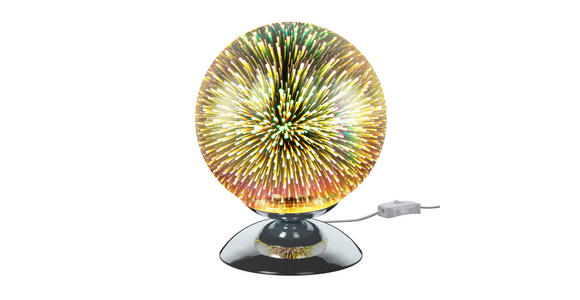 TISCHLEUCHTE Galaxy 20/25 cm  - Chromfarben, LIFESTYLE, Glas/Metall (20/25cm) - Novel