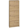 SCHUHKIPPER 60/168/16 cm  - Eichefarben/Schwarz, Design, Holzwerkstoff/Metall (60/168/16cm) - Xora