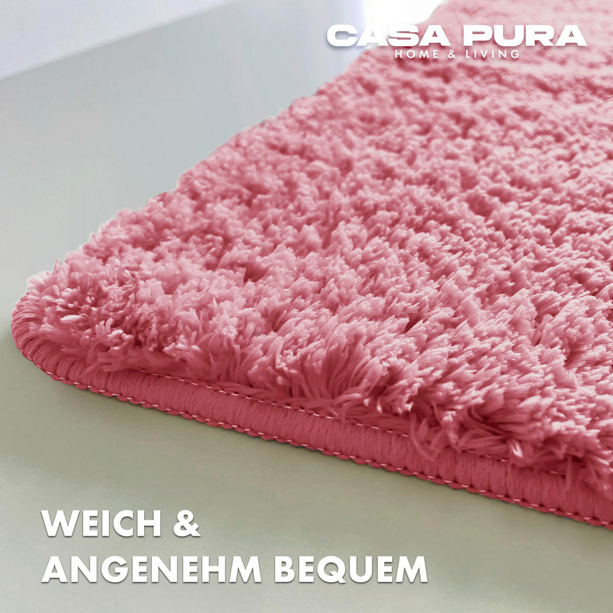 BADEMATTE SKY Rosa 50/60 cm  - Rosa, Basics, Kunststoff/Textil (50/60cm) - Floordirekt