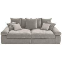 BIGSOFA Feincord Grau  - Schwarz/Grau, Design, Kunststoff/Textil (260/90/140cm) - Carryhome