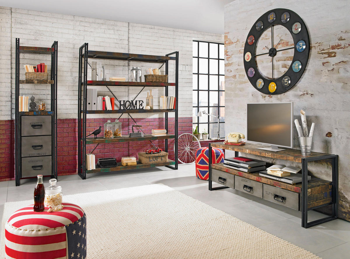 REGAL  160/200/40 cm Braun  - Braun, Design, Holz/Metall (160/200/40cm)