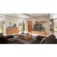 TV-ELEMENT Kernbuche  190/58/45 cm  - Edelstahlfarben/Kernbuche, Natur, Holz/Holzwerkstoff (190/58/45cm) - Carryhome