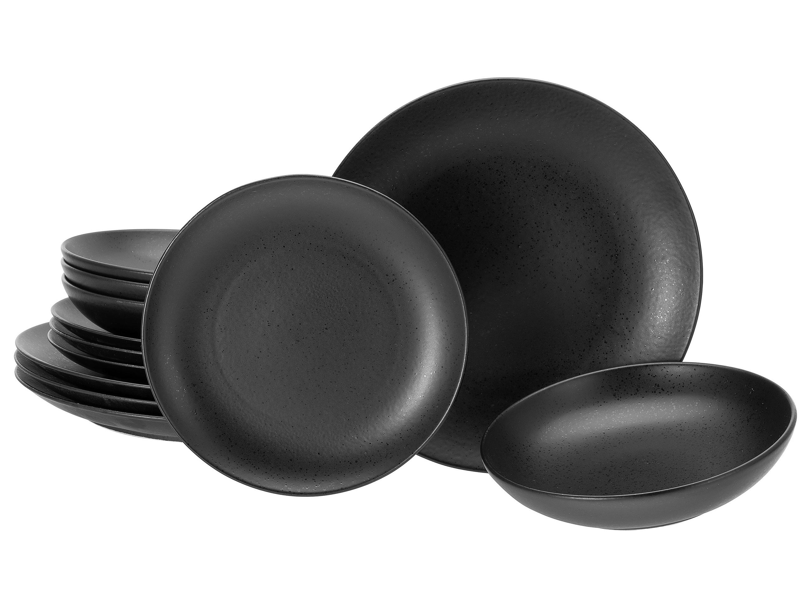 JEDÁLENSKÝ SERVIS, kamenina - čierna, Basics, keramika - Creatable