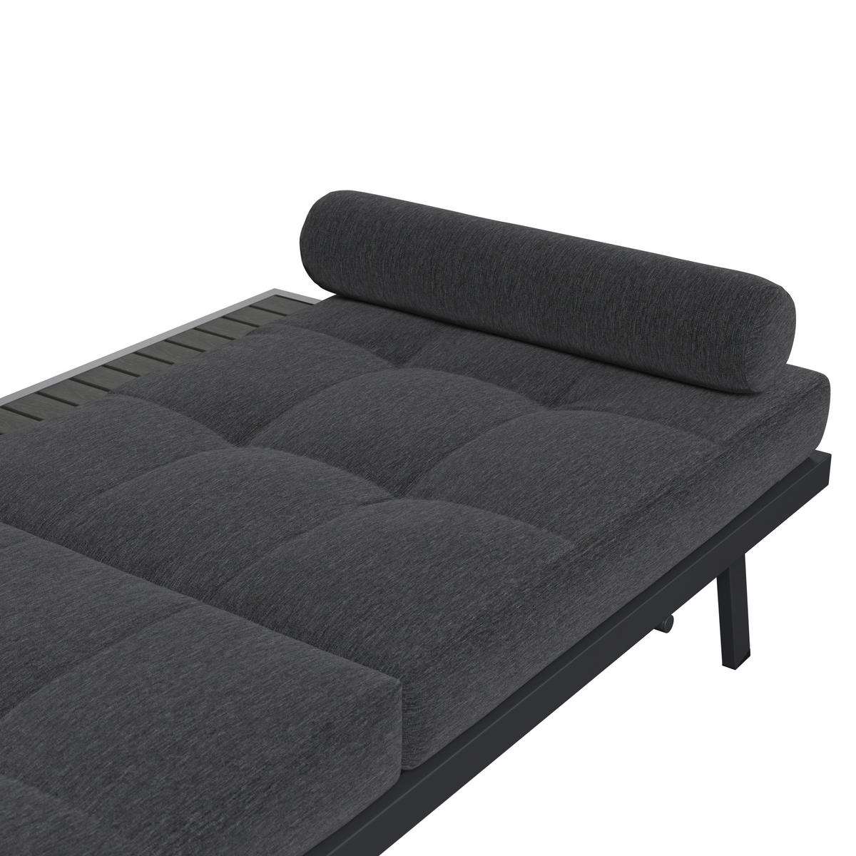 GARTENLIEGE 199/85/86 cm  - Anthrazit, MODERN, Kunststoff/Textil (199/85/86cm) - Ambia Garden