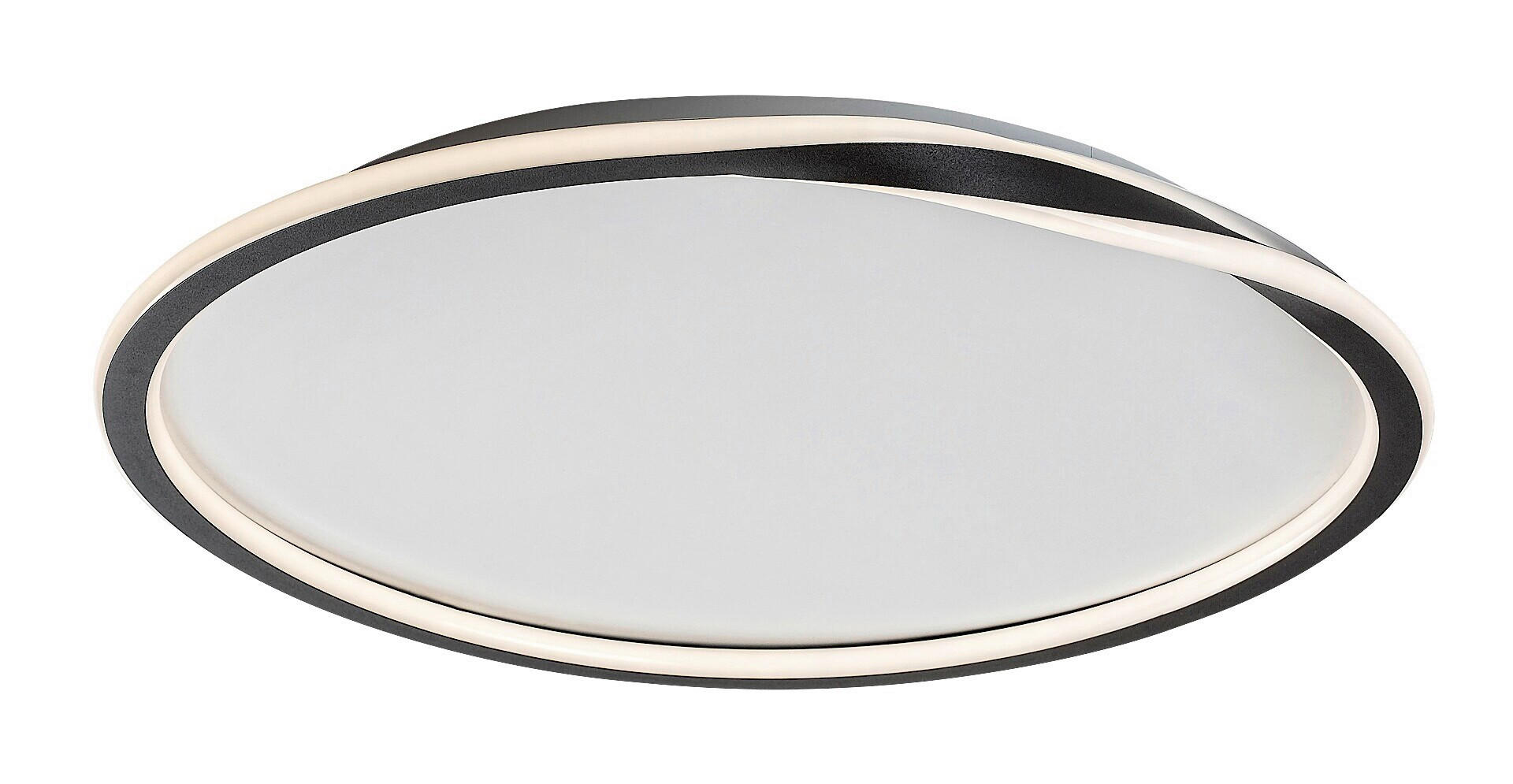 LED PLAFONJERA MATHIOLA  - bela/crna, Osnovno, metal/plastika (56/6cm)