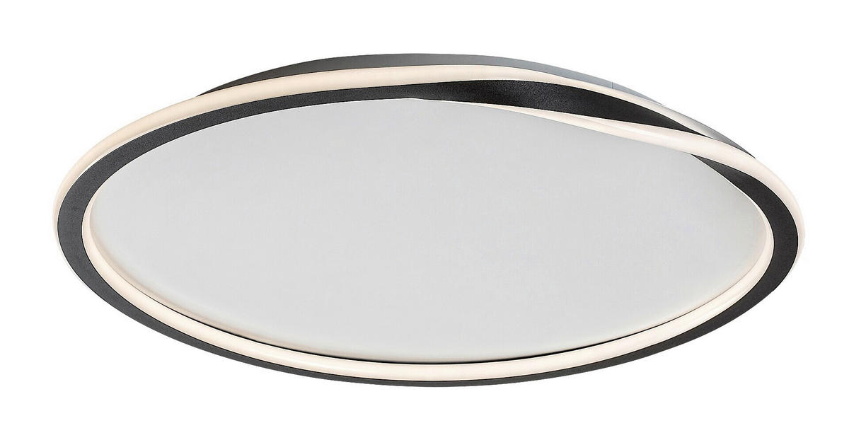 LED PLAFONJERA MATHIOLA  - bela/crna, Osnovno, metal/plastika (56/6cm)