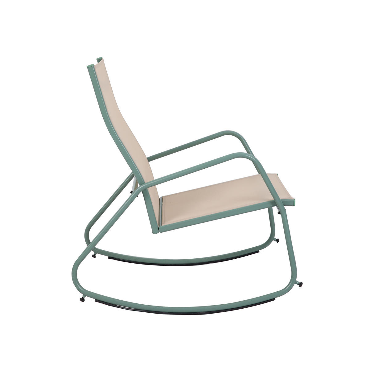 LOUNGESESSEL Grün, Beige Stahl  - Beige/Grün, MODERN, Textil/Metall (68.5/97/91cm)