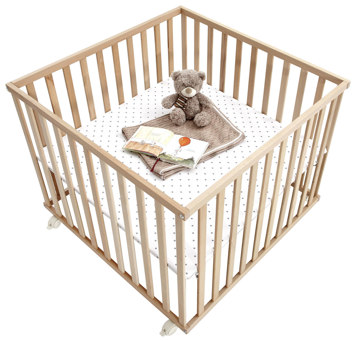 LAUFGITTER 97/97/70 cm  - Buchefarben, Basics, Holz/Kunststoff (97/97/70cm) - My Baby Lou