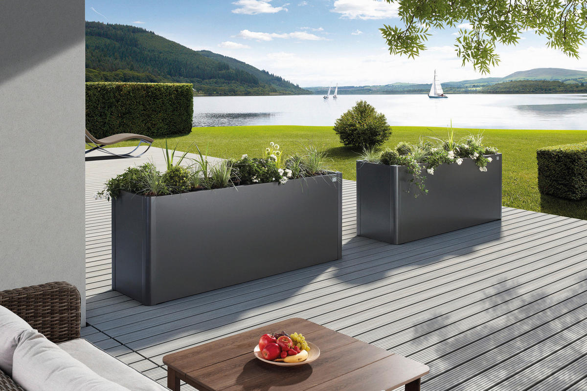 HOCHBEET Belvedere  - Dunkelgrau, Basics, Metall (201/61/53cm) - Biohort