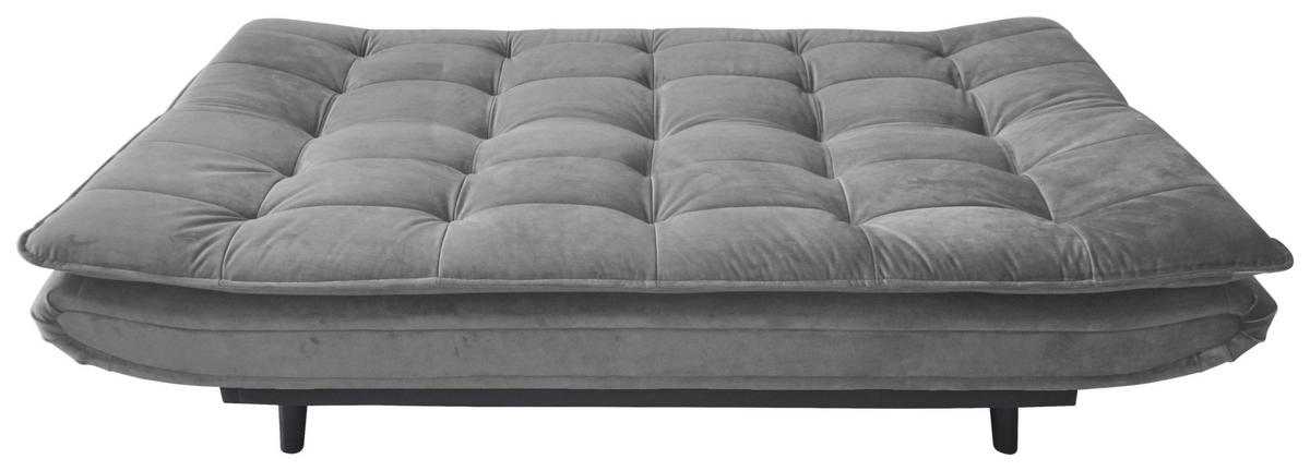 ZOFA S POSTELJNO FUNKCIJO,  svetlo siva kovina, tekstil  - črna/svetlo siva, Design, kovina/tekstil (194/90/100cm) - Ti'me