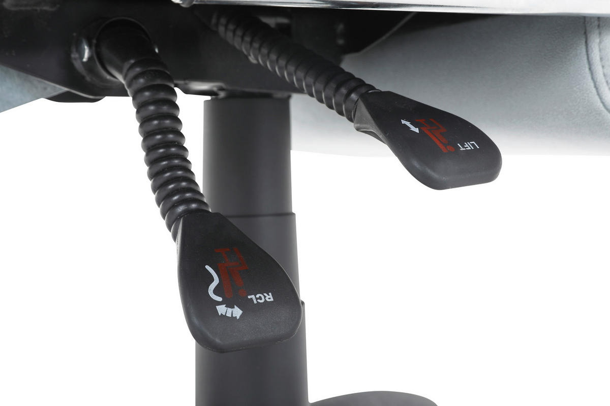 SCAUN DIRECTORIAL  in microfibră gri deschis  - gri deschis/negru, Modern, plastic/metal (63,5/114-122/70cm) - Venda