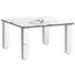 COUCHTISCH quadratisch Silberfarben - Silberfarben, Basics, Glas/Kunststoff (80/44/80cm)