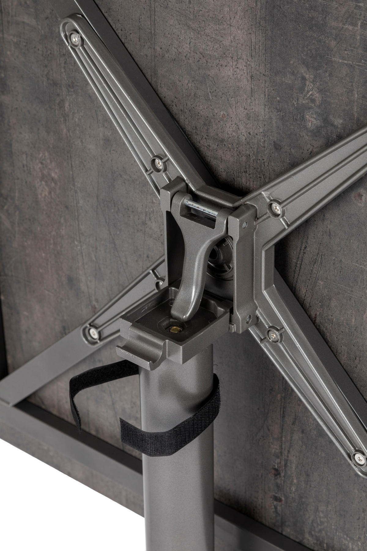 GARTENKLAPPTISCH 80/80/72 cm Metall, Holzwerkstoff Grau, Platinfarben quadratisch  - Platinfarben/Grau, Basics, Holzwerkstoff/Metall (80/80/72cm) - Gardenson