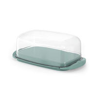 BUTTERDOSE Kunststoff  - Transparent/Mintgrün, KONVENTIONELL, Kunststoff (18/9,5/6,5cm) - Rotho