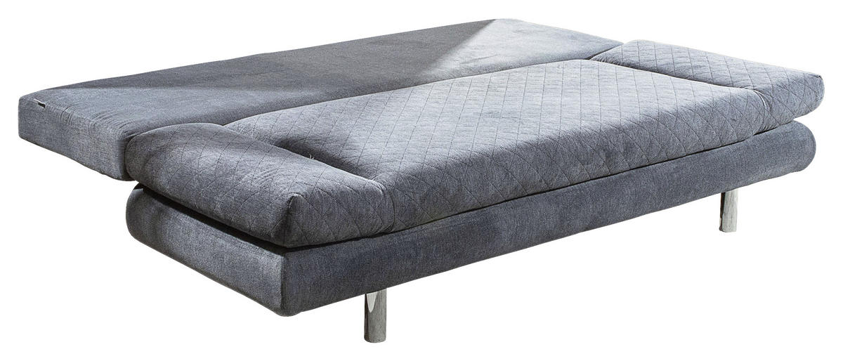 SCHLAFSOFA Armteil verstellbar Mikrofaser Anthrazit  - Chromfarben/Anthrazit, Design, Textil (194/73/91cm) - Xora