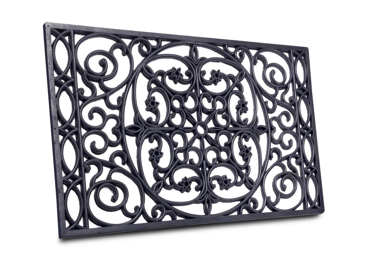 FUßMATTE  45/75 cm  Schwarz  - Schwarz, Basics, Kunststoff (45/75cm)