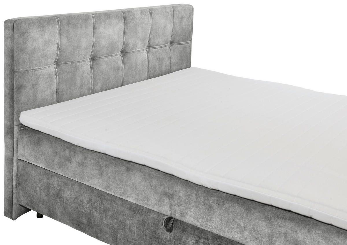 BOXBETT 160/200 cm  in Grau  - Schwarz/Grau, Modern, Holzwerkstoff/Kunststoff (160/200cm) - MID.YOU