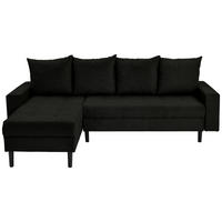 ECKSOFA in Webstoff Schwarz  - Schwarz, Konventionell, Kunststoff/Textil (157/231cm) - P & B