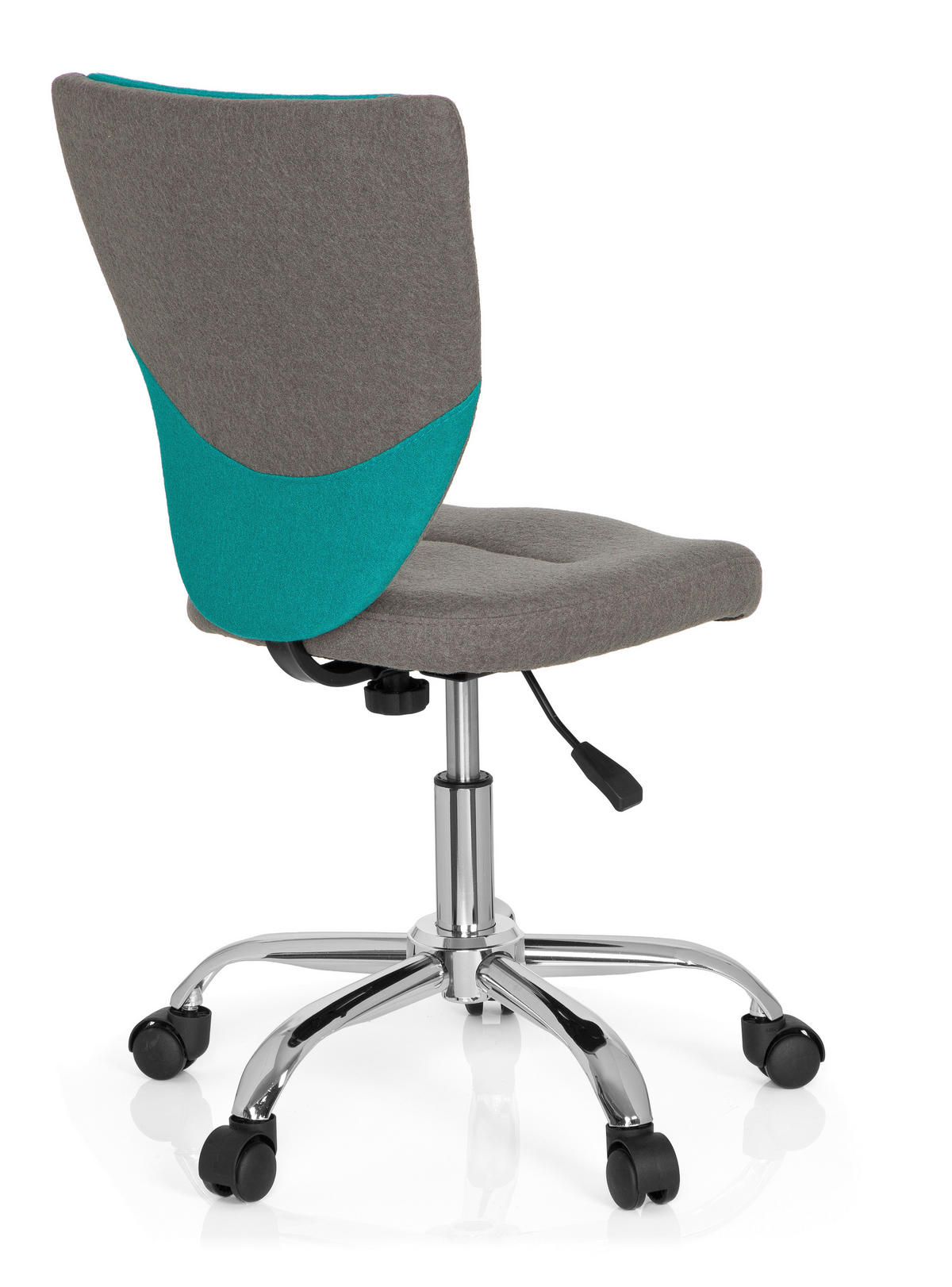 JUGENDDREHSTUHL Filz Grau, Türkis  - Türkis/Silberfarben, MODERN, Kunststoff/Textil (41/94/41cm) - MID.YOU