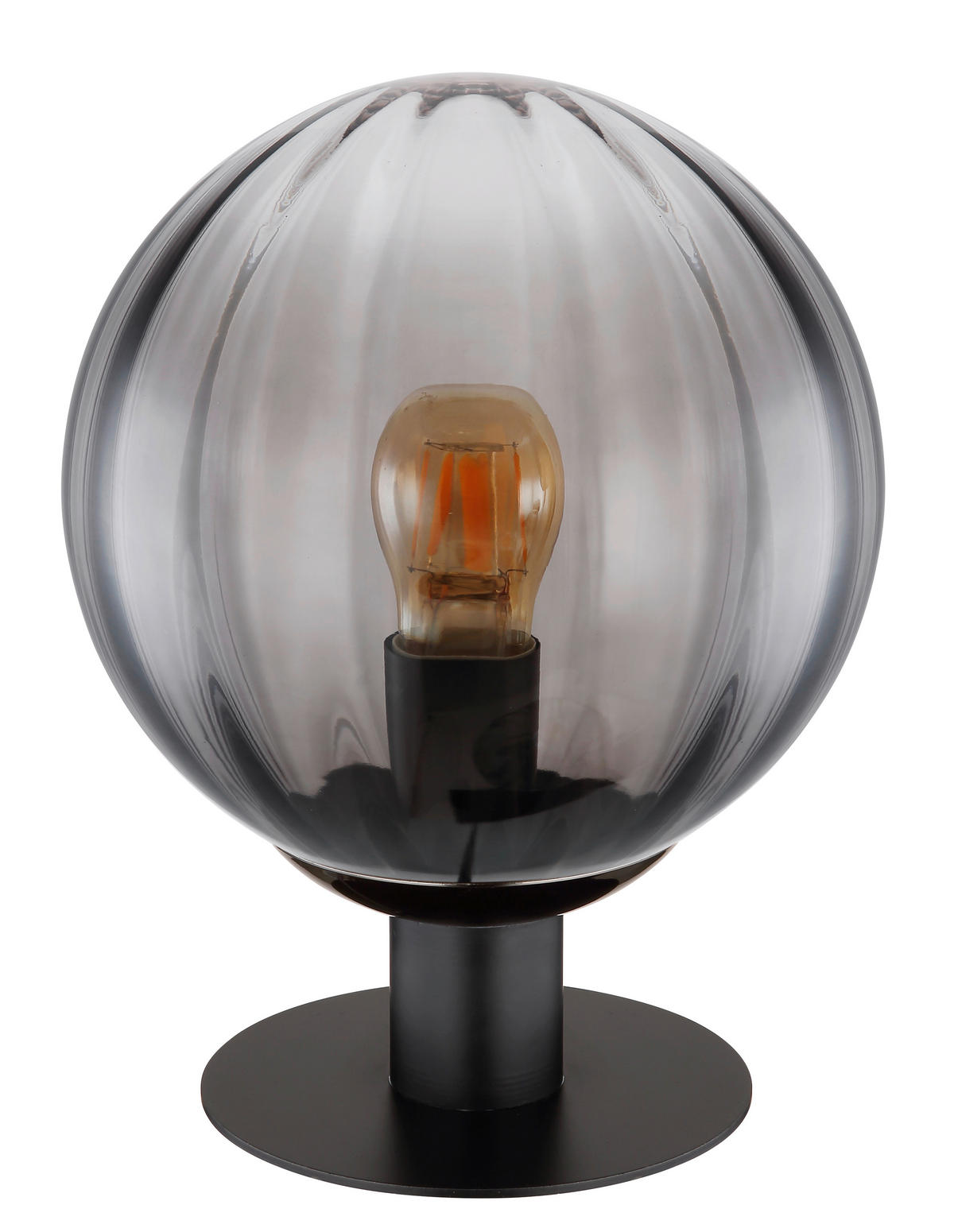 TISCHLEUCHTE - Klar/Schwarz, Design, Glas/Kunststoff (23/29,5cm) - Globo