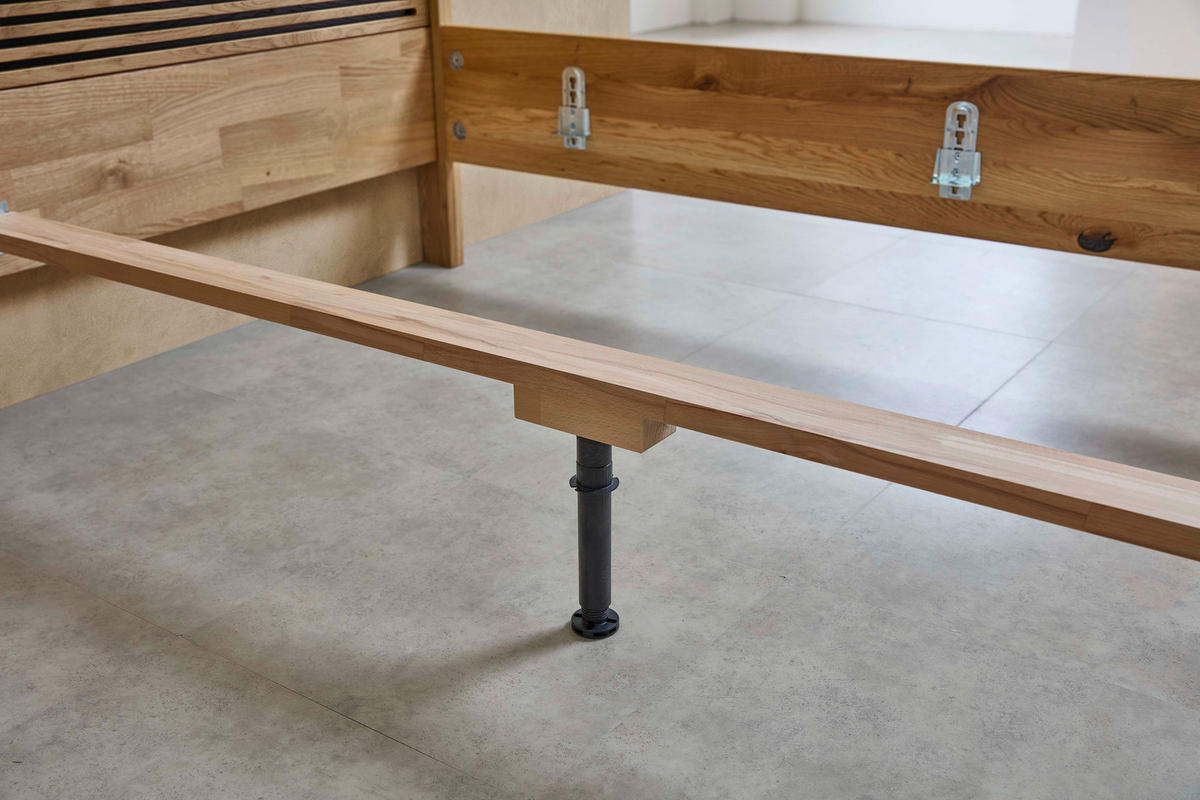 BETT 200/220 cm  Eichefarben   - Eichefarben, Modern, Holz (200/220cm) - Livetastic