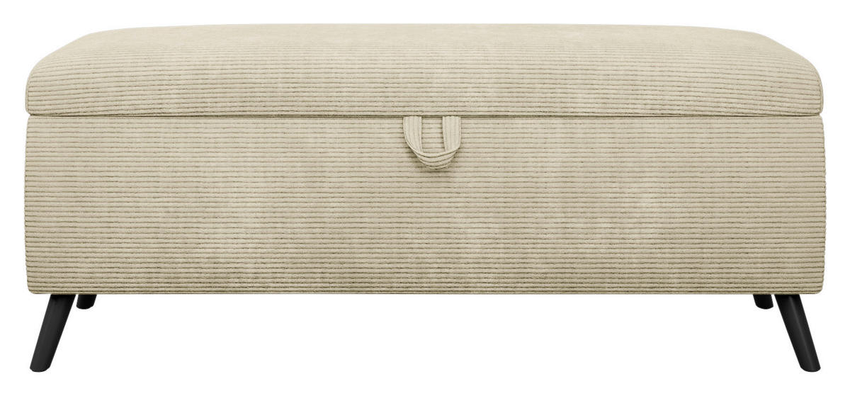 BETTBANK 145/45/50 cm   - Beige/Schwarz, Trend, Holz/Holzwerkstoff (145/45/50cm) - Esposa
