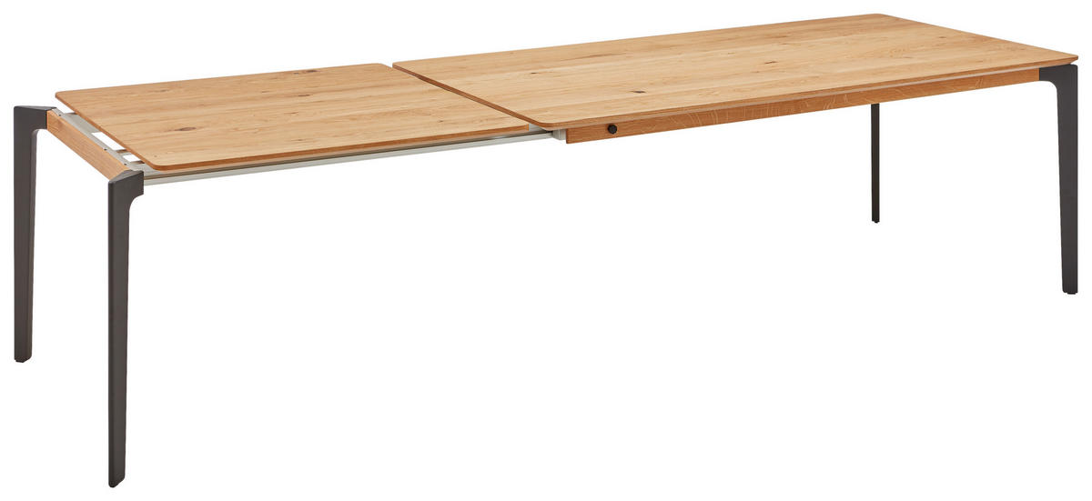 ESSTISCH in Holz, Metall 190/100/75 cm  - Wildeiche/Anthrazit, Design, Holz/Metall (190/100/75cm) - Venjakob