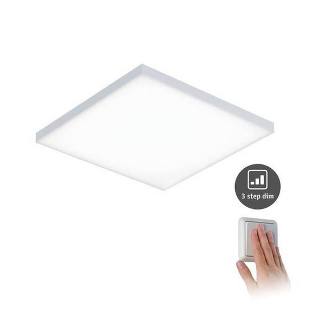 LED-PANEEL  - Weiß, Basics, Metall (22,5/5,0/22,5cm) - Paulmann