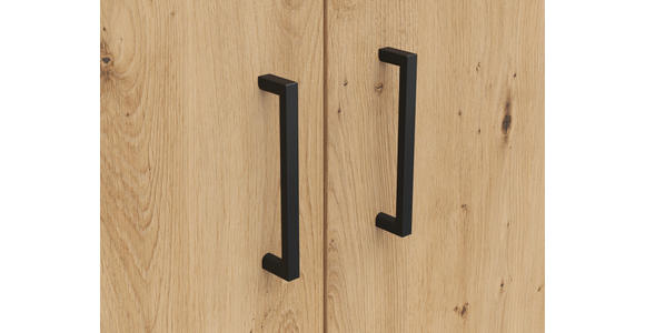 KOMMODE 80/83/40 cm in Eiche Artisan - Anthrazit/Schwarz, MODERN, Holzwerkstoff/Kunststoff (80/83/40cm) - Carryhome