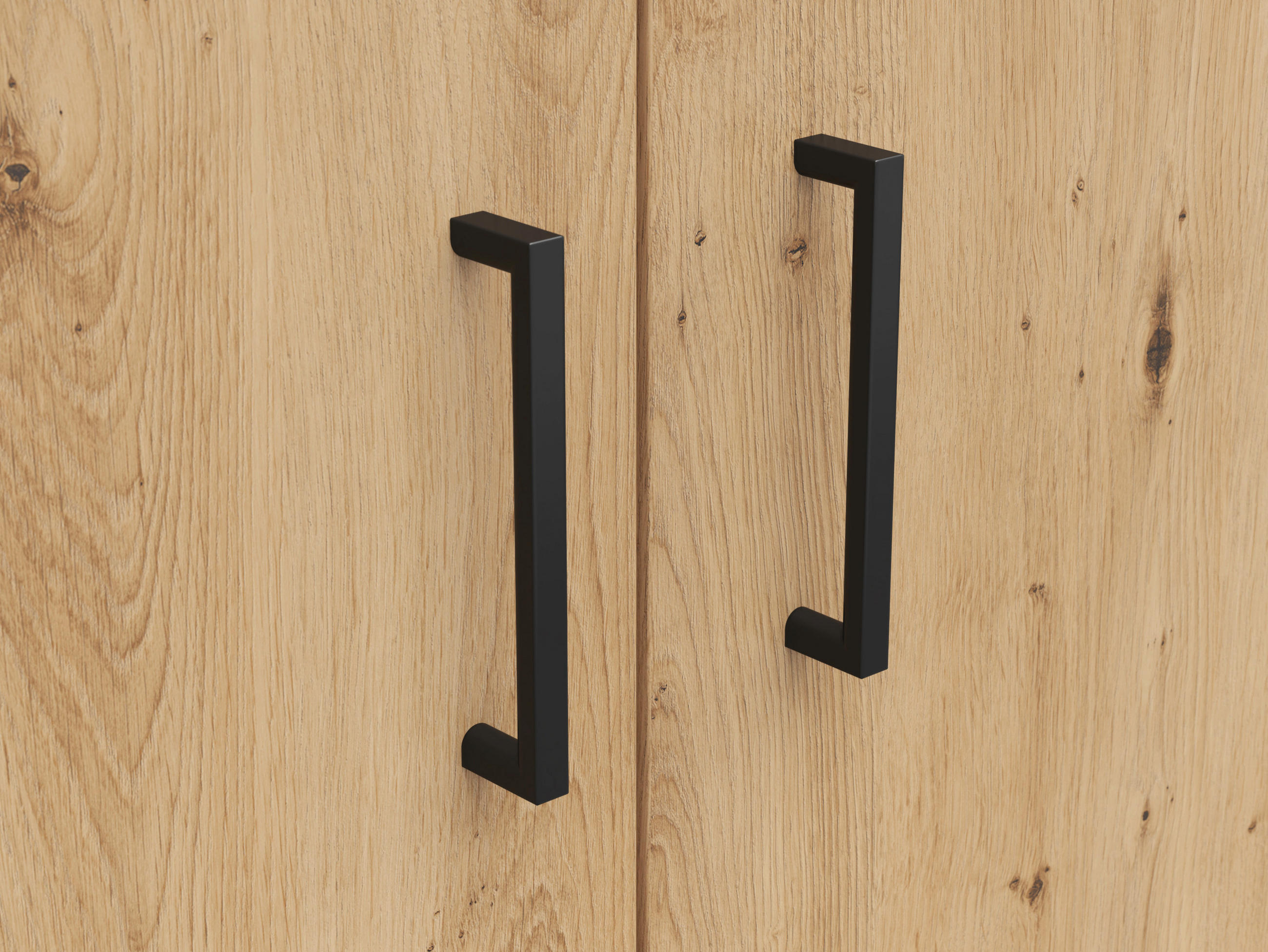 KOMODA, dub artisan, 80/83/40 cm - čierna/antracitová, Modern, kompozitné drevo/plast (80/83/40cm) - Carryhome