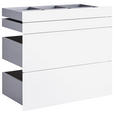 SCHUBLADENSET 90,9/82/46,8 cm   - Weiß Hochglanz, KONVENTIONELL, Holzwerkstoff (90,9/82/46,8cm) - Hom`in